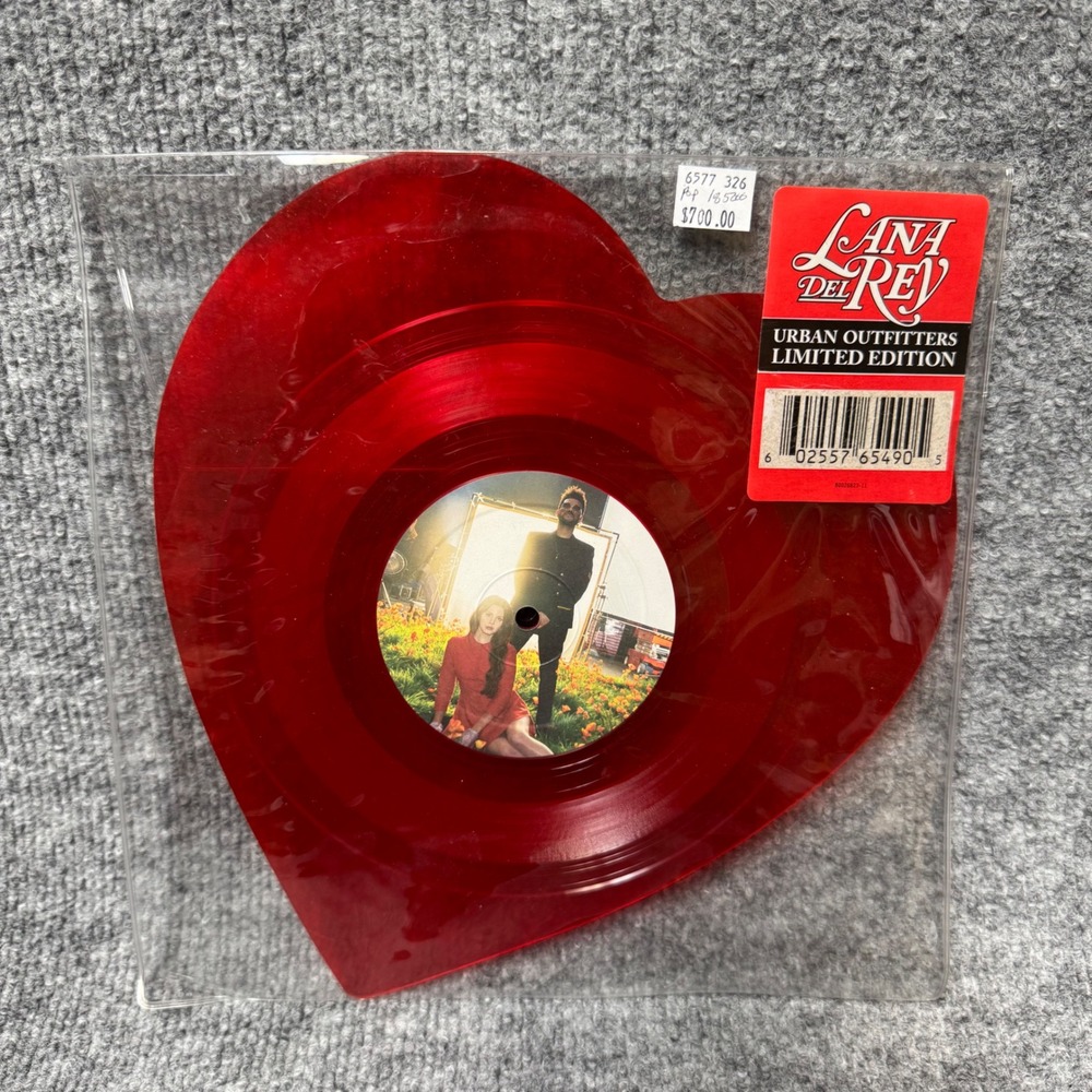 Lana Del Rey Lust For Life Love Heart Shaped Red Vinyl Urban Outfitters Limited